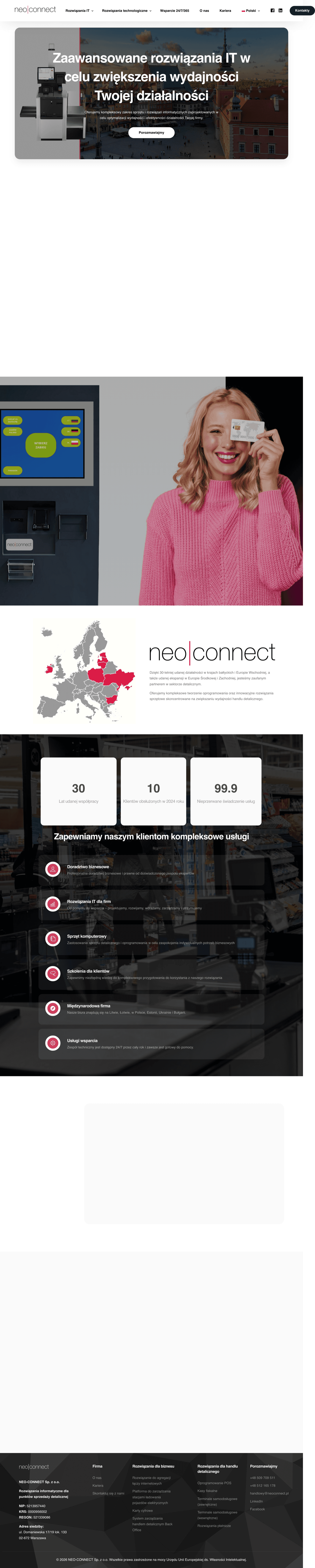 Neoconnect full homepage