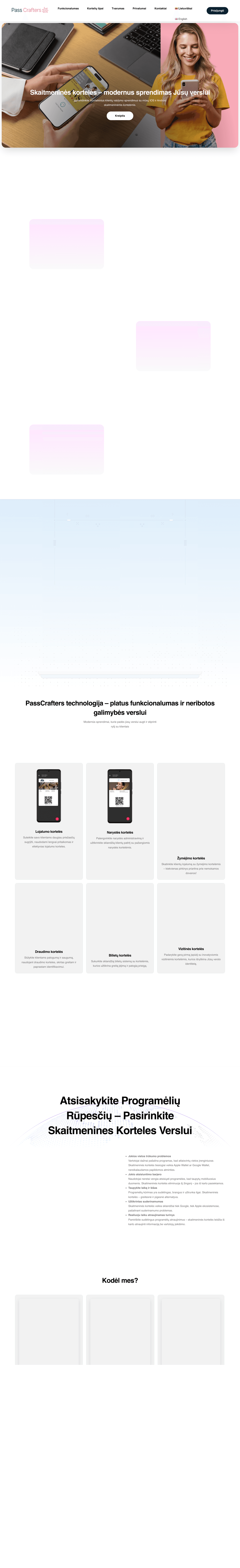 PassCrafters full homepage